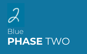 een blauwe achtergrond met nummer en tekst